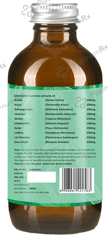 Namyaa Anartava for Delayed & Irregular Periods Syrup 200 ml