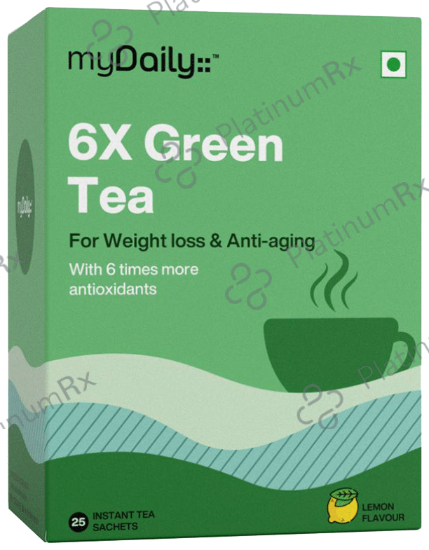Tea Bag 6X Green Tea for Weight Loss and Anti-Aging (2.75gm Each) Lemon