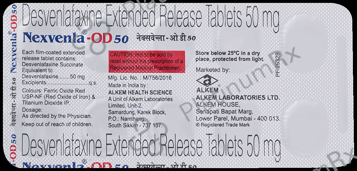 Nexvenla OD ER 50mg Tablet 10s