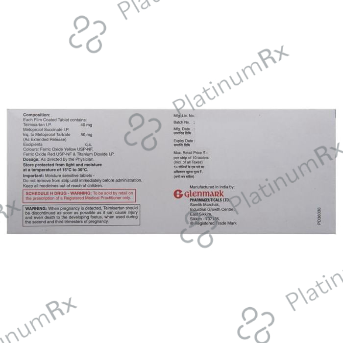 Telma Beta 50/40mg Tablet ER 10s