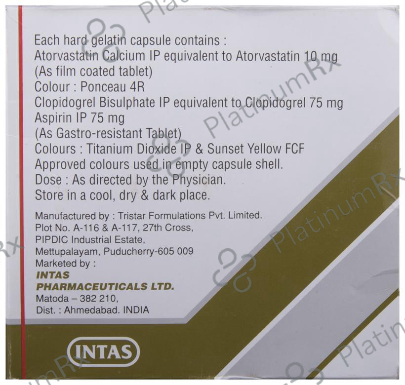 Clavix Gold 10/75/75mg Capsule 15s