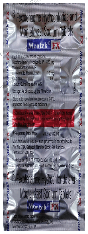 Montek FX 120/10mg Tablet 15s