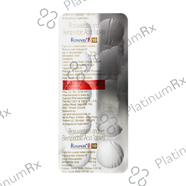Rosuvas B 10/180mg Tablet 10s
