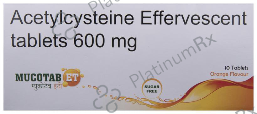 Mucotab ET Orange Sugar Free 600mg Tablet 10s