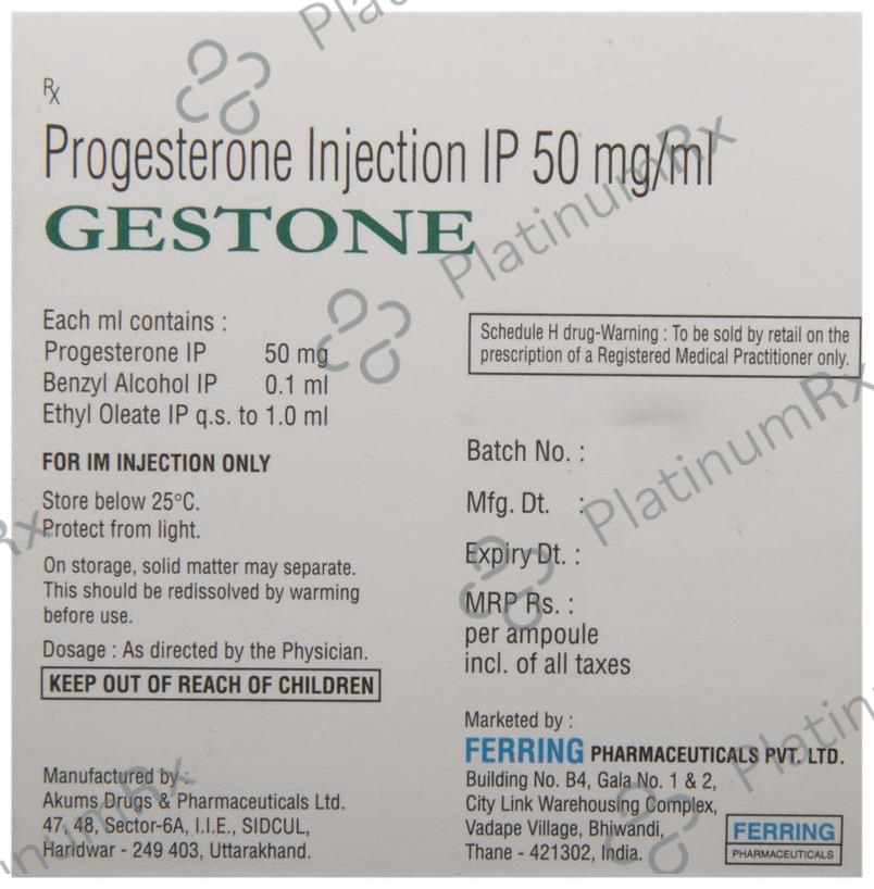 Gestone 50mg Injection 1ml