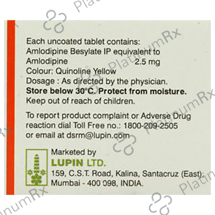 Lupidip 2.5mg Tablet 10s
