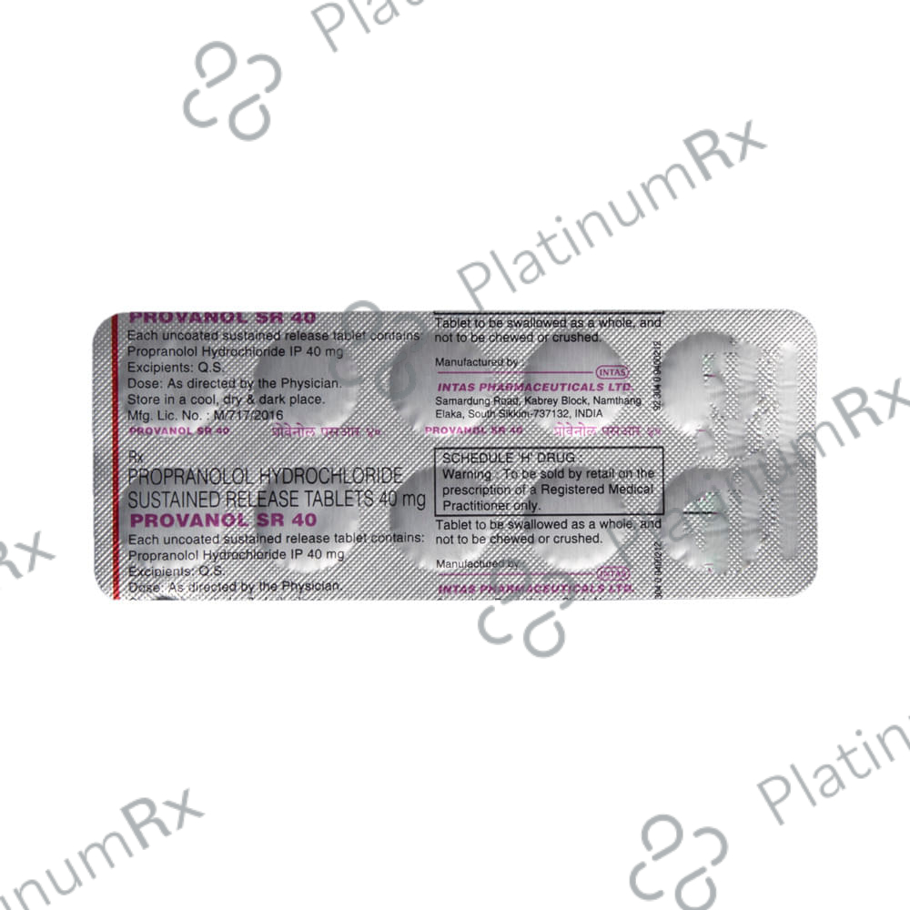 Provanol SR 40 Tablet