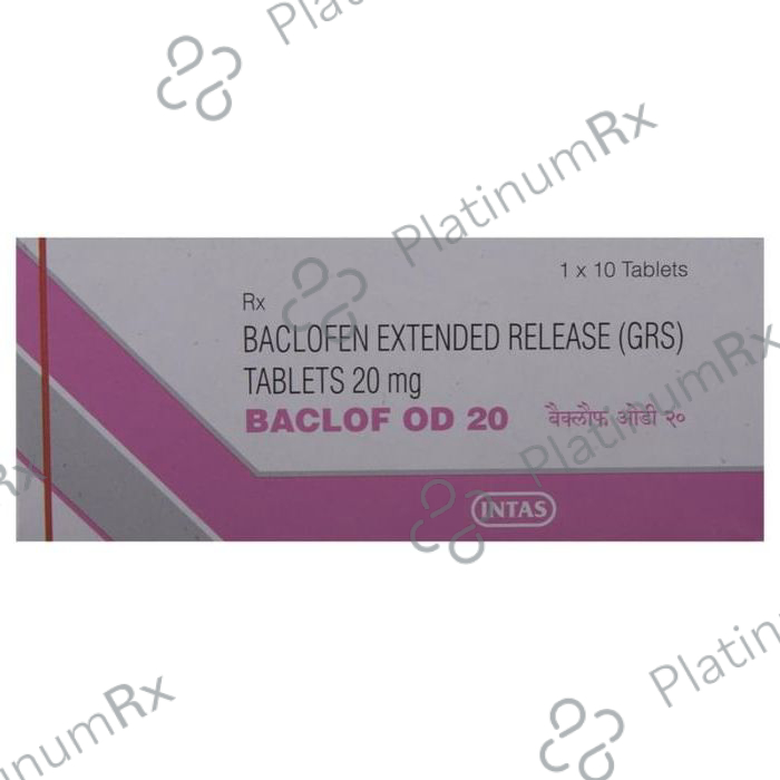 Baclof OD 20 Tablet ER 10 Tablet ER
