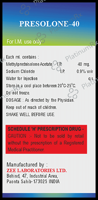 Presolone 40 Injection