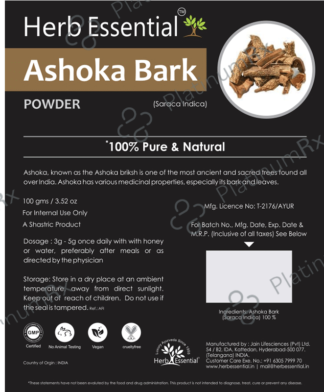 Herb Essential Ashoka Bark Powder