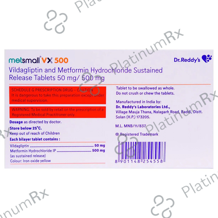 Metsmall VX 500/50mg Tablet SR 10s