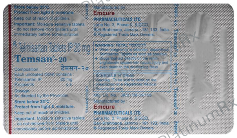 Temsan 20mg Tablet 15s