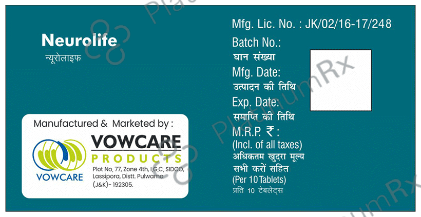 Neurolife Tablet 1500/ 100/6 3/ 1.5/3 1000
