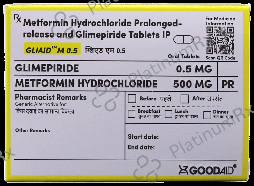 Gliaid M 0.5 Tablet PR