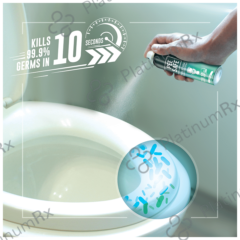 Pee Safe Toilet Seat Sanitizer Spray (50ml Each) Lavender 2 bottles