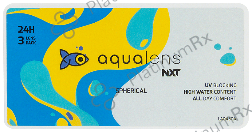 Aqualens 24H NXT Contact Lens with High Water Content & UV Protection Optical Power -1.25 Transparent Spherical