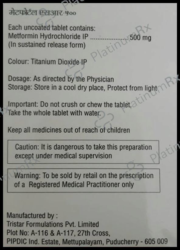 Metfortal SR 500 Tablet