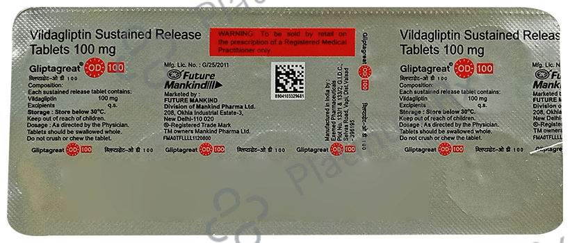 Gliptagreat OD 100mg Tablet 10s