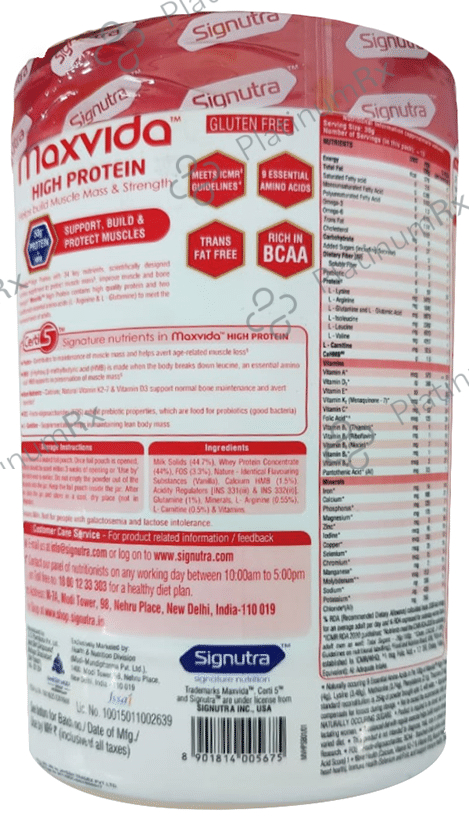 Maxvida High Protein Powder Vanilla 400gm
