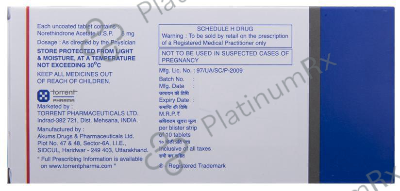 Regestrone 5mg Tablet 10s
