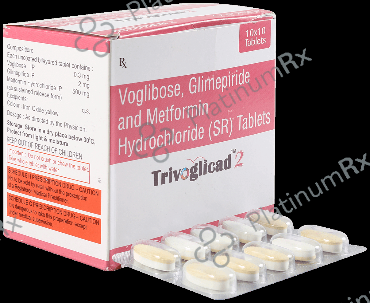 Trivoglicad 2/500/0.3mg Tablet SR 10s