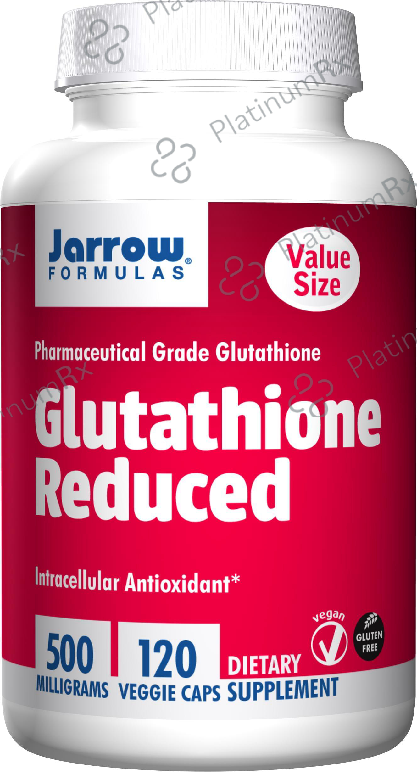 Jarrow Formulas Glutathione Reduced 500mg Capsule - Intracellular Antioxidant 120 capsules