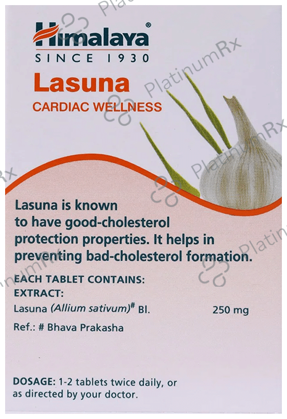 Himalaya Wellness Lasuna Cardiac Wellness Tablet (60 Each) 4 bottles