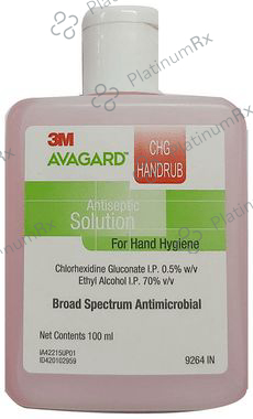 3M Avagard CHG Handrub Hand Sanitizer Antiseptic Solution 100 ml