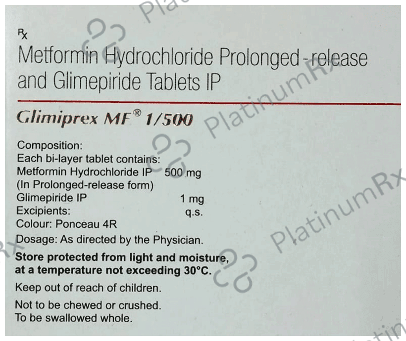 Glimiprex MF 1/500mg Tablet PR 15s