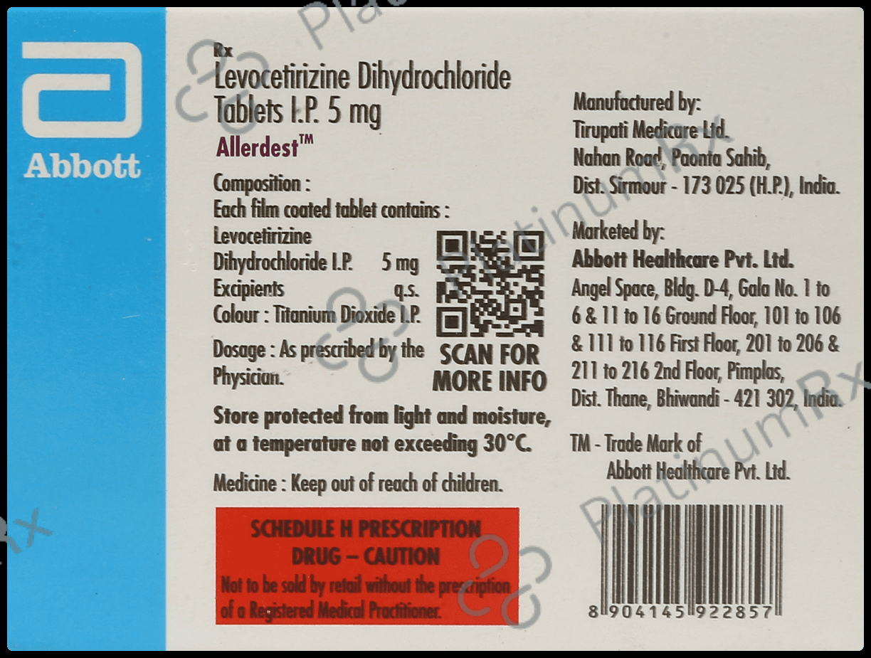 Allerdest 5mg Tablet