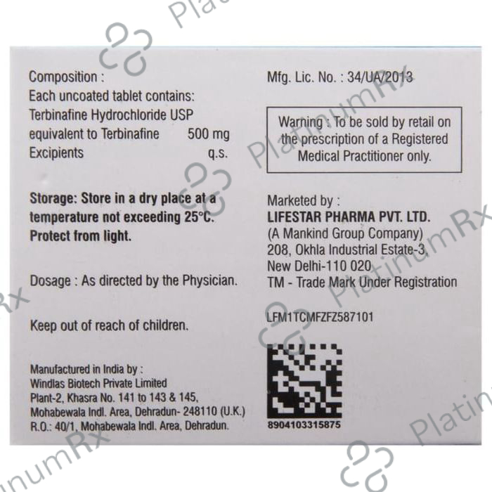 Terbinaforce 500mg Tablet 7s