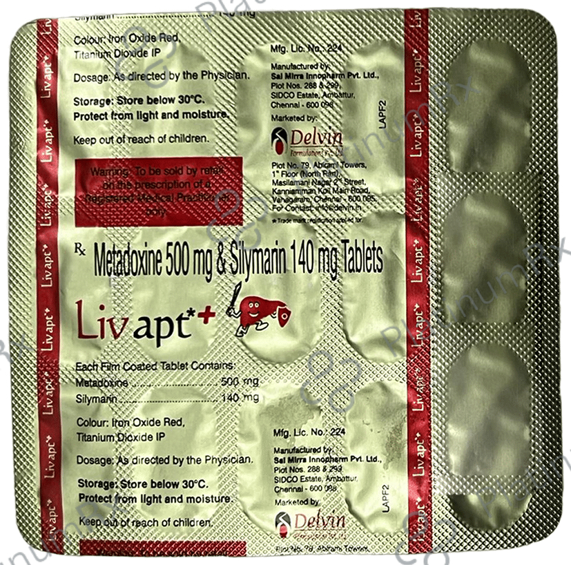 Liv Apt Plus 500/140mg Tablet 15s
