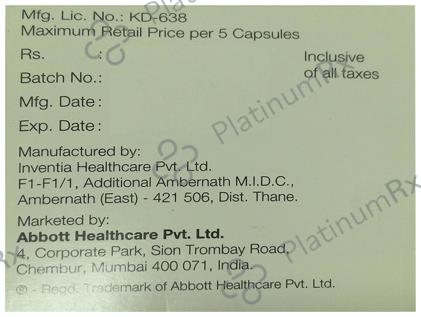 Rapisone DSR 100/150mg Capsule 5s