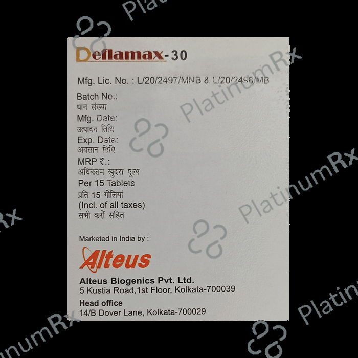 Deflamax 30mg Tablet 10 Tablet