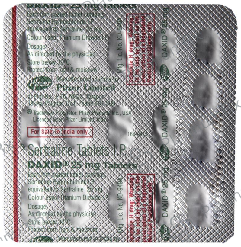 Daxid 25mg Tablet 15s