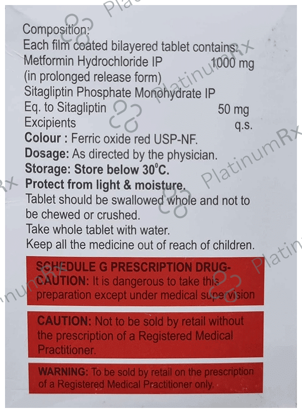 Glura M XR 1000/50mg Tablet 15s