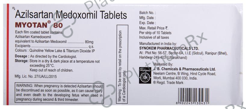 Myotan 80mg Tablet 10s