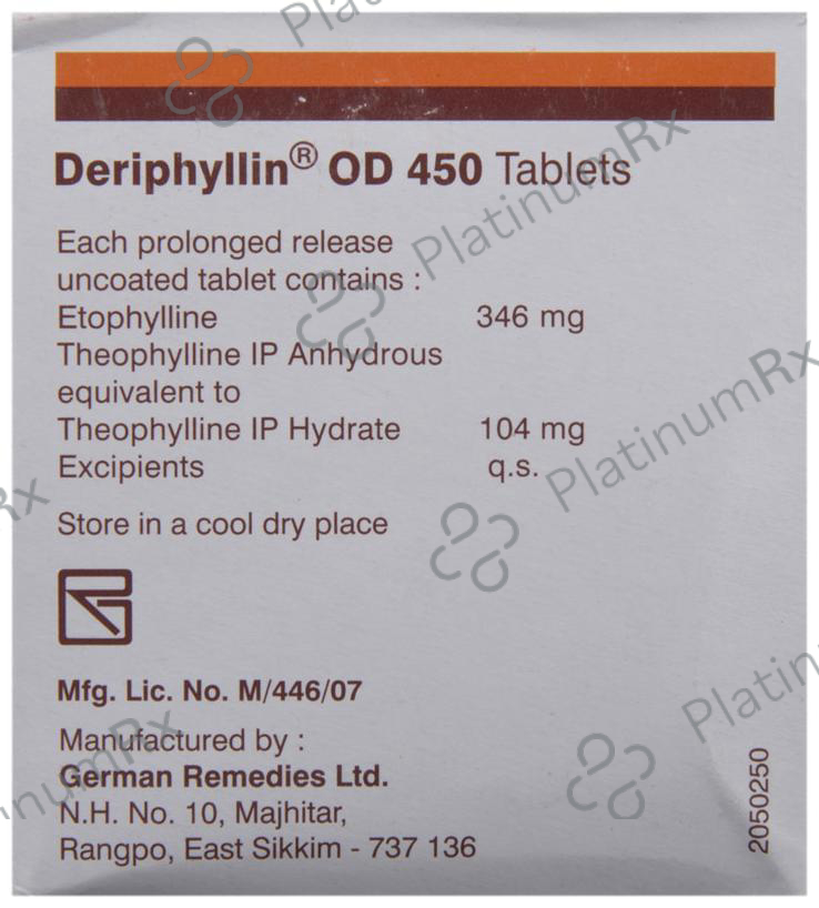 Deriphyllin OD 450mg Tablet PR 15s