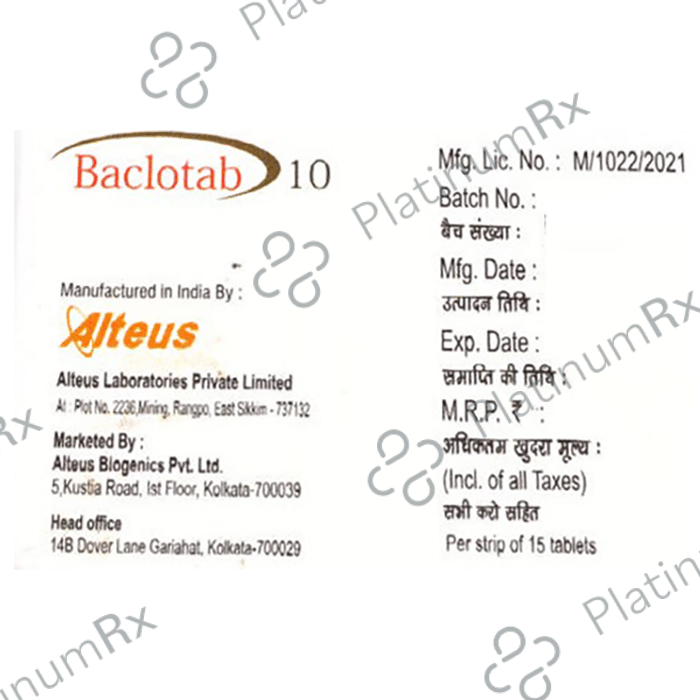 Baclotab 10 Tablet