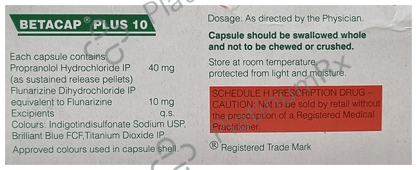 Betacap Plus 10/40mg Capsule SR 10s