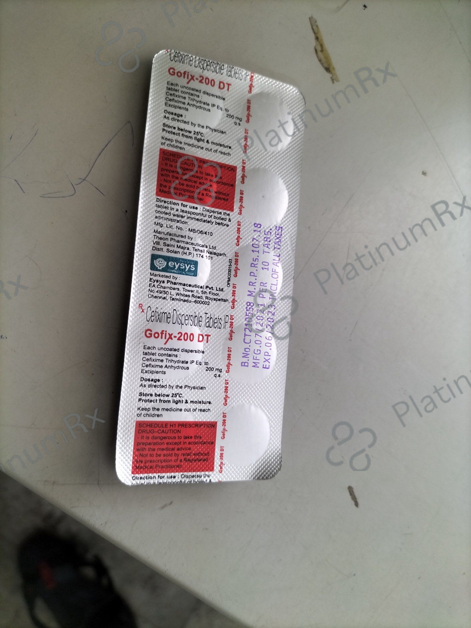 Gofix 200mg Tablet DT 10s