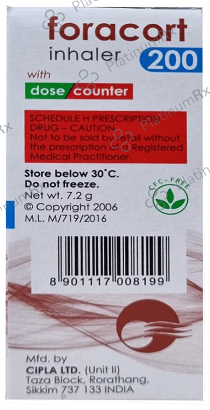 Foracort 200/6mcg Inhaler 120MDI
