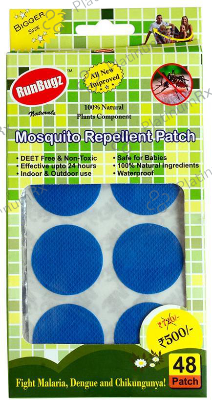 Runbugz Mosquito Repellent Patch Blue 48 patches