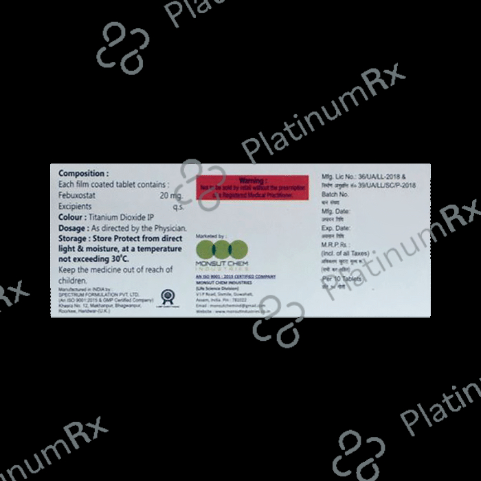 M Uric 20mg Tablet