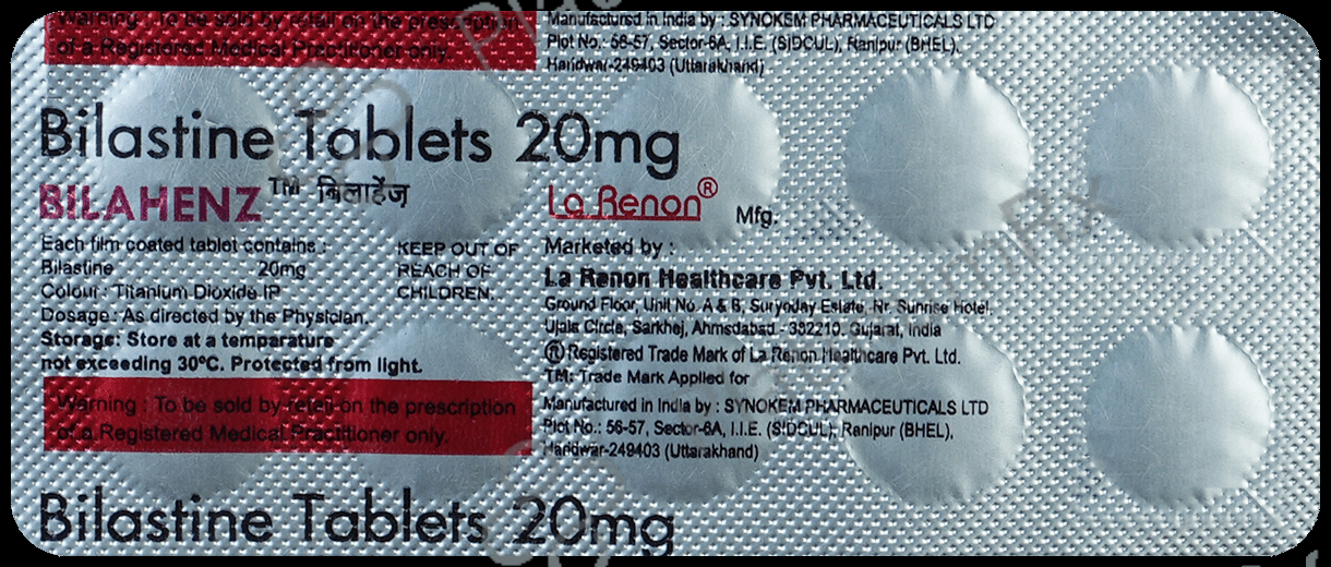 Bilahenz 20mg Tablet 10s
