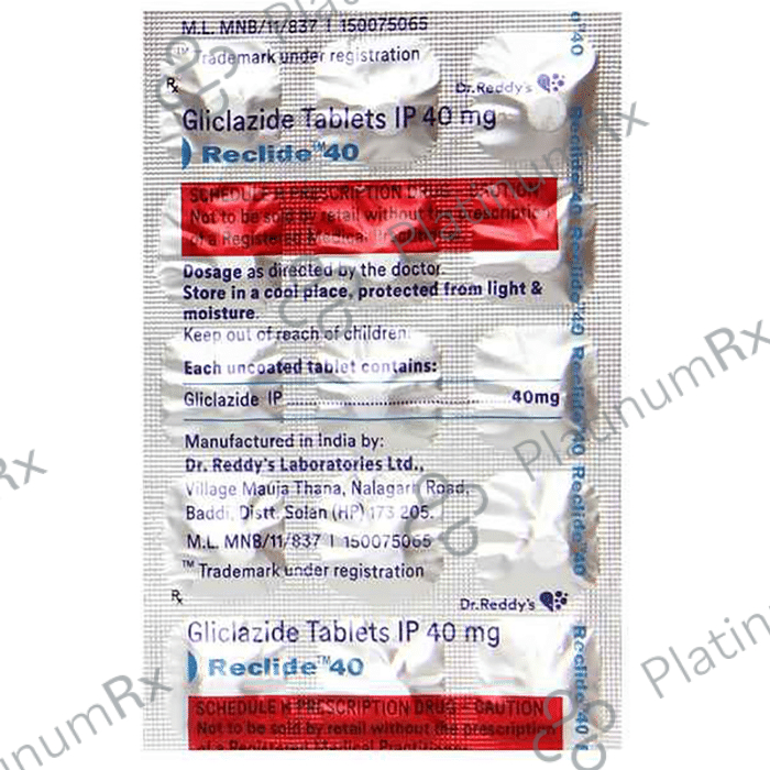 Reclide 40mg Tablet 15s