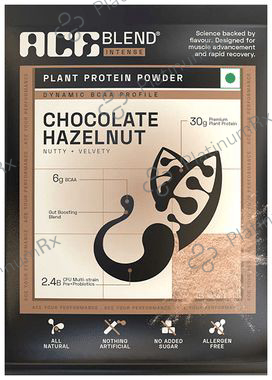 Ace Blend Intense 30g Vegan Plant Protein Powder with BCAA Chocolate Hazelnut 30 Sachet