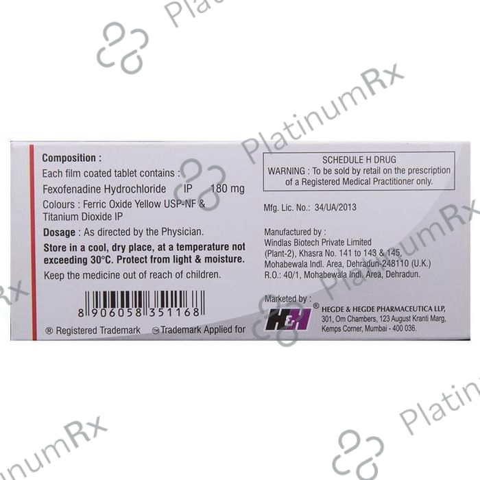 Hhfexo 180mg Tablet 10s