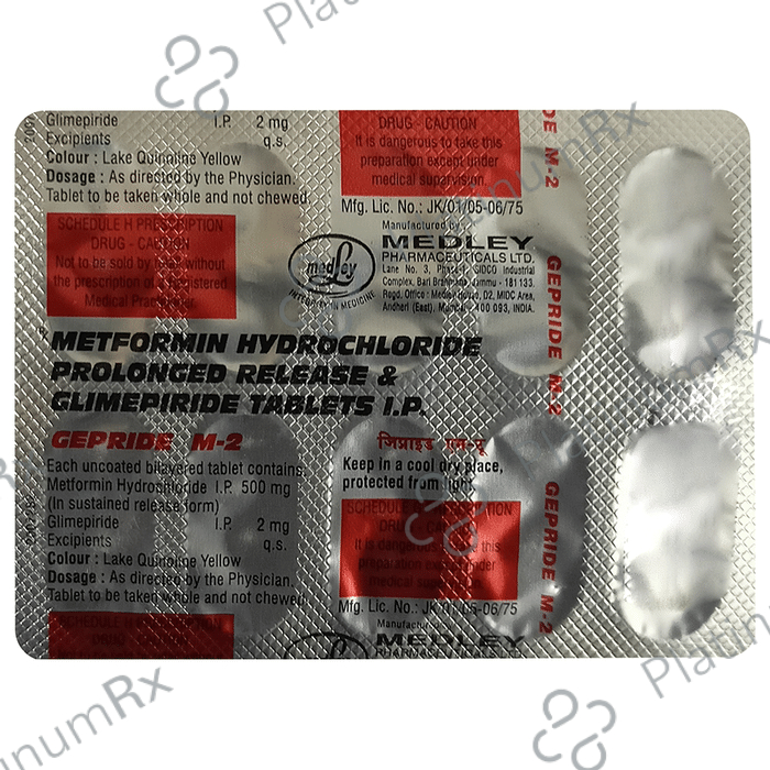 Gepride M2/500mg Tablet PR 10s