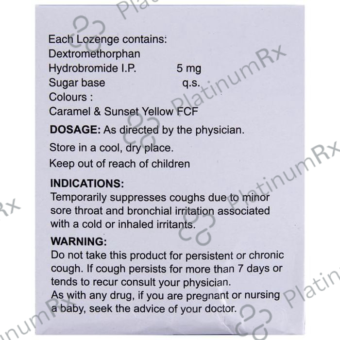 Alex Cough Lozenges Lemon Ginger 5mg 10s